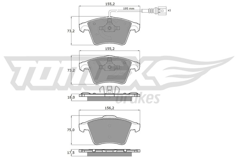 TOMEX Brakes TX 13-931 Brake Pad Set, disc brake