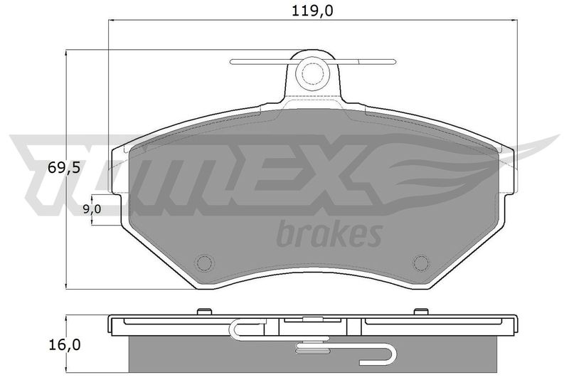 TOMEX Brakes TX 13-94 Brake Pad Set, disc brake