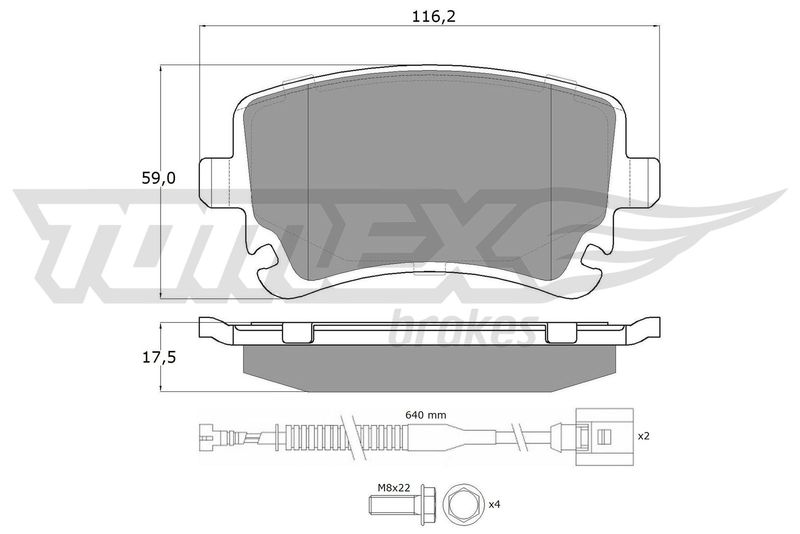 TOMEX Brakes TX 13-962 Brake Pad Set, disc brake