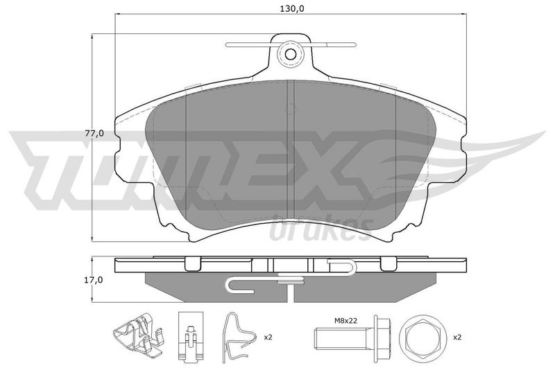 TOMEX Brakes TX 14-03 Brake Pad Set, disc brake