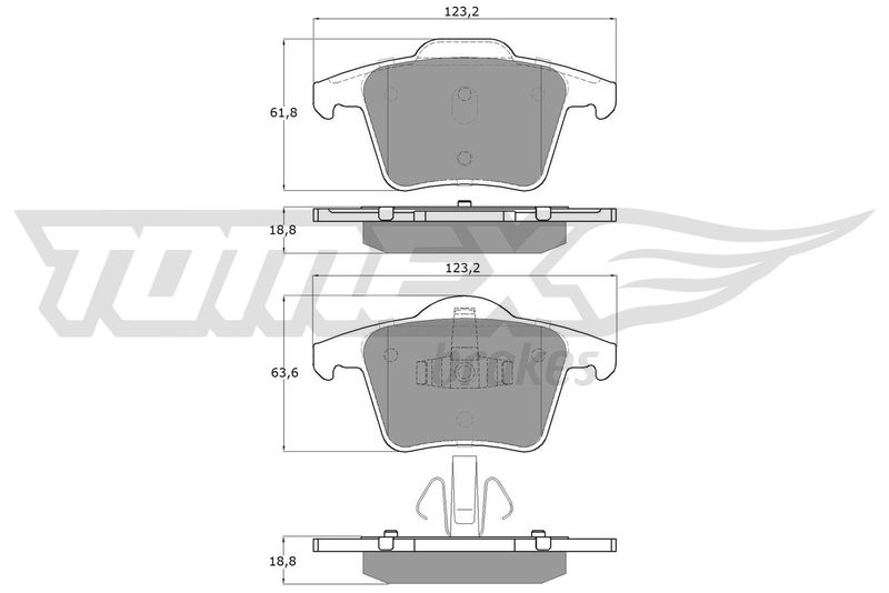 TOMEX Brakes TX 14-07 Brake Pad Set, disc brake