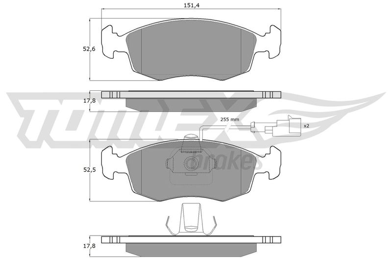 TOMEX Brakes TX 14-11 Brake Pad Set, disc brake