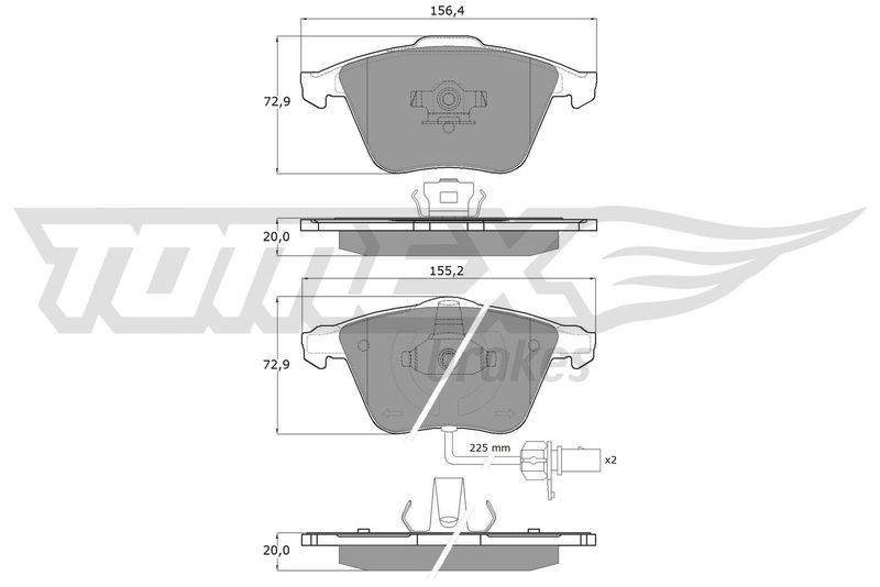 TOMEX Brakes TX 14-23 Brake Pad Set, disc brake