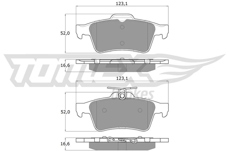 TOMEX Brakes TX 14-28 Brake Pad Set, disc brake