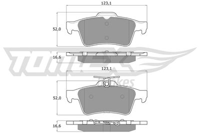 Brake Pad Set, disc brake TOMEX Brakes TX 14-28