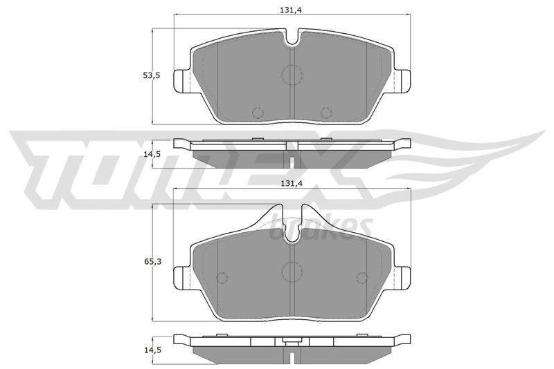 TOMEX Brakes TX 14-331 Brake Pad Set, disc brake
