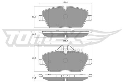 Brake Pad Set, disc brake TOMEX Brakes TX 14-331