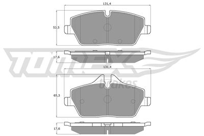 Brake Pad Set, disc brake TOMEX Brakes TX 14-33