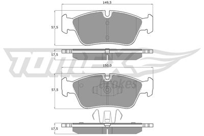Brake Pad Set, disc brake TOMEX Brakes TX 14-35