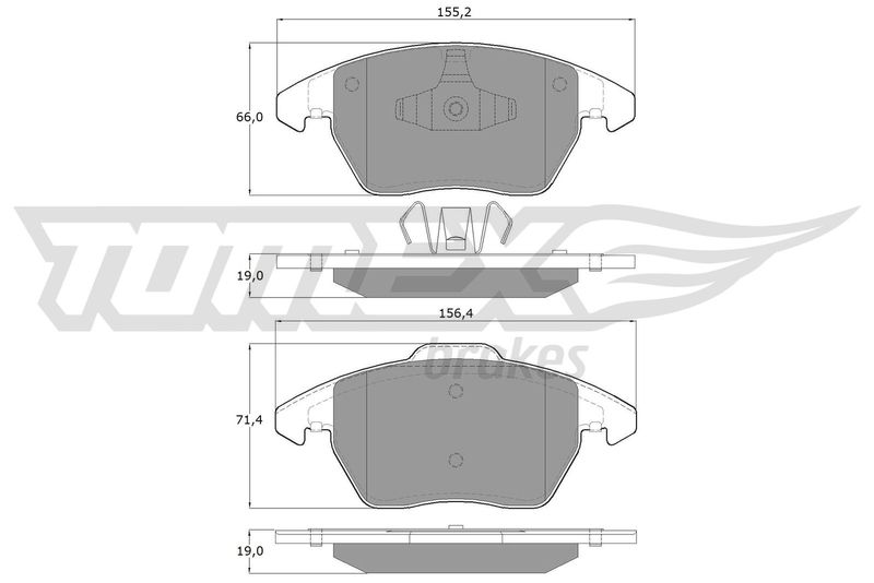 TOMEX Brakes TX 14-38 Brake Pad Set, disc brake