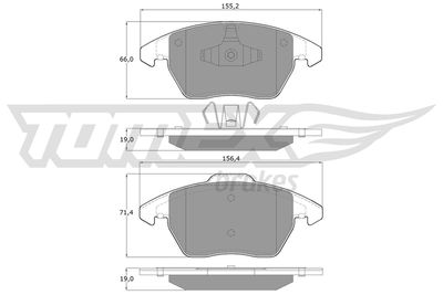 Brake Pad Set, disc brake TOMEX Brakes TX 14-38