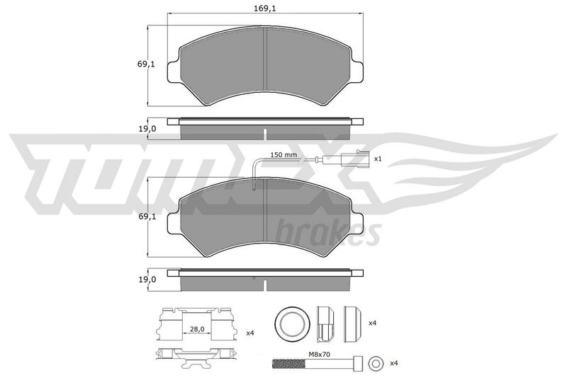 TOMEX Brakes TX 14-40 Brake Pad Set, disc brake