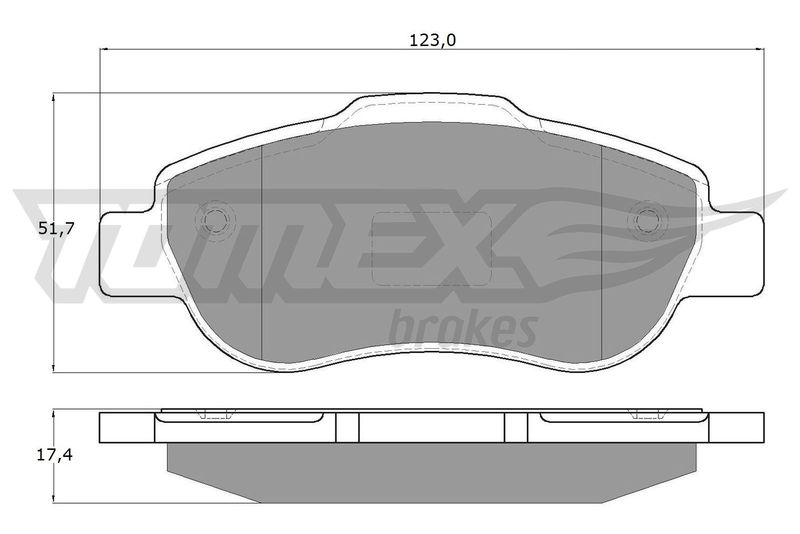 TOMEX Brakes TX 14-43 Brake Pad Set, disc brake