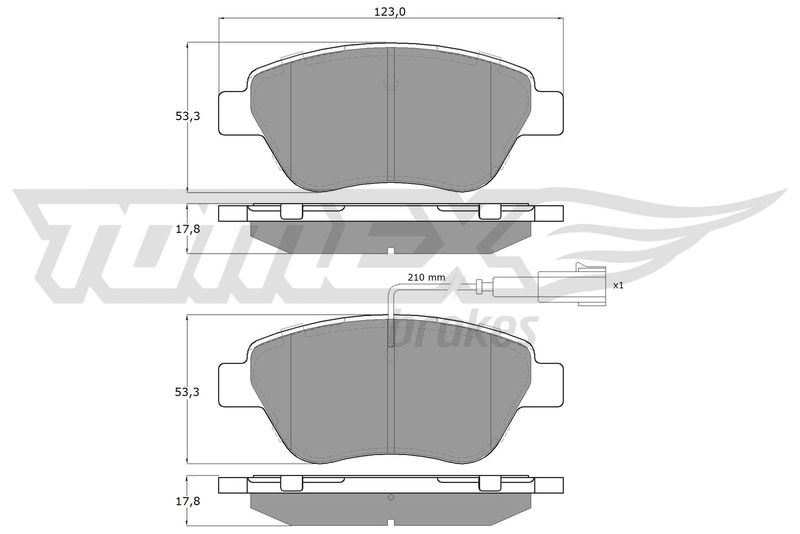 TOMEX Brakes TX 14-44 Brake Pad Set, disc brake
