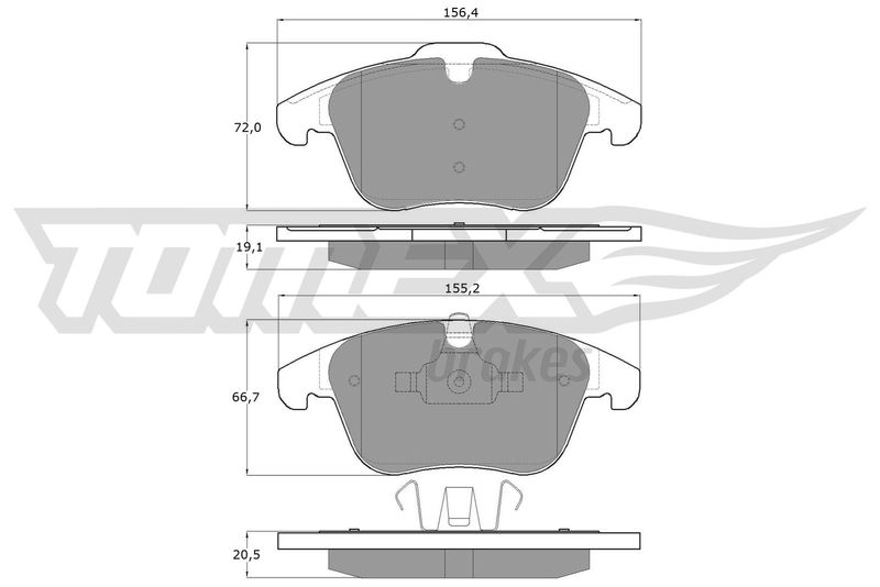 TOMEX Brakes TX 14-47 Brake Pad Set, disc brake