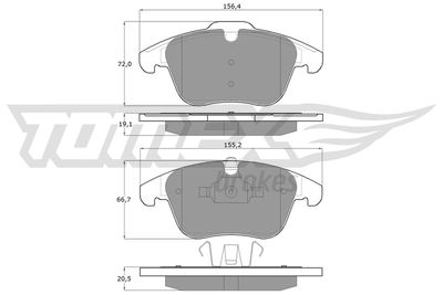 Brake Pad Set, disc brake TOMEX Brakes TX 14-47