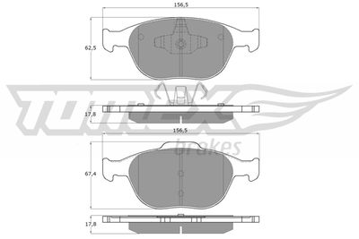 Brake Pad Set, disc brake TOMEX Brakes TX 14-49