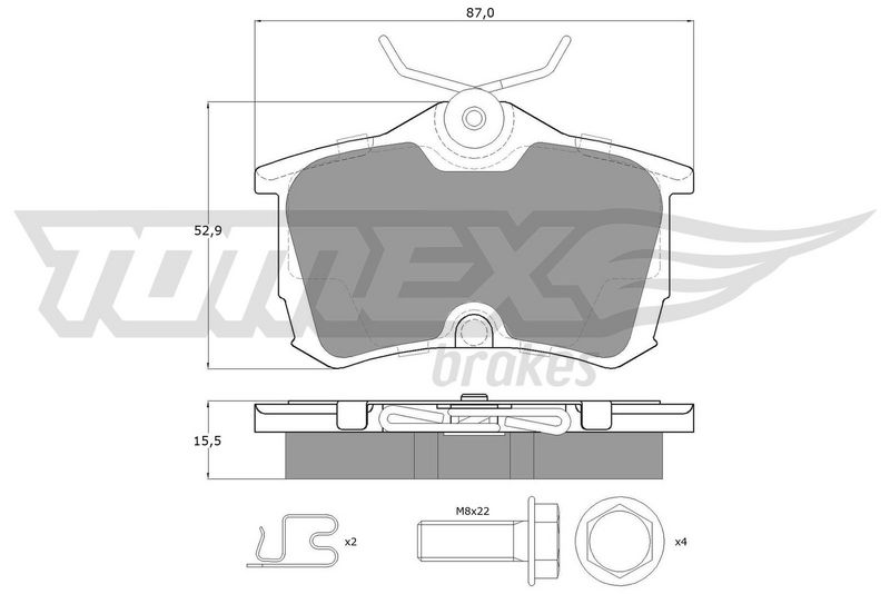 TOMEX Brakes TX 14-51 Brake Pad Set, disc brake