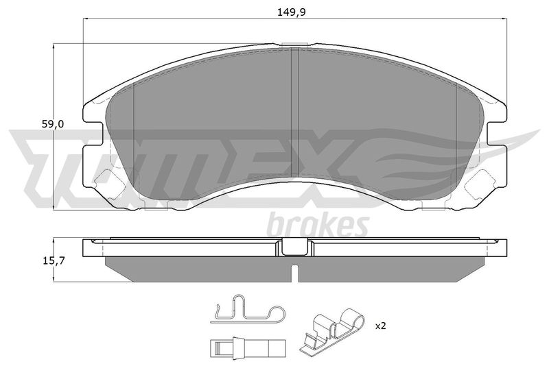 TOMEX Brakes TX 14-60 Brake Pad Set, disc brake