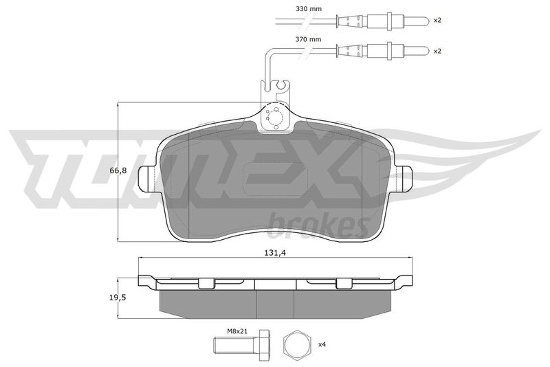 TOMEX Brakes TX 14-67 Brake Pad Set, disc brake