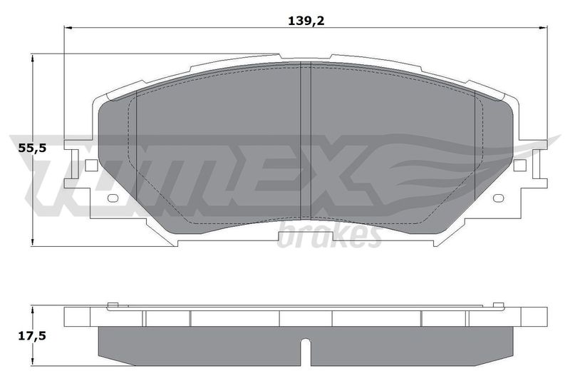 TOMEX Brakes TX 14-72 Brake Pad Set, disc brake