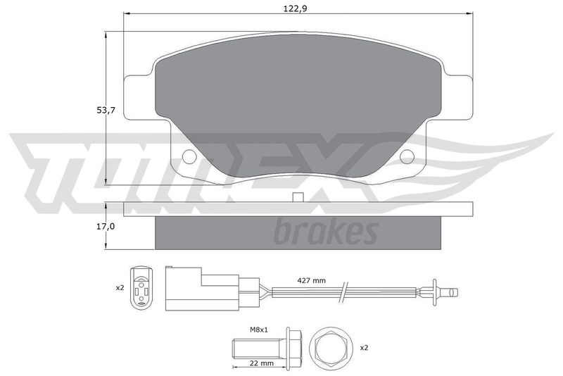TOMEX Brakes TX 14-75 Brake Pad Set, disc brake