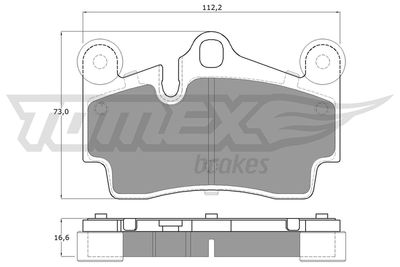 Brake Pad Set, disc brake TOMEX Brakes TX 14-76
