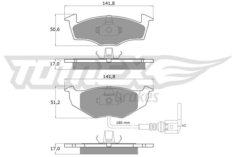 TOMEX Brakes TX 14-78 Brake Pad Set, disc brake