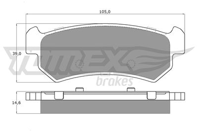 Brake Pad Set, disc brake TOMEX Brakes TX 14-98