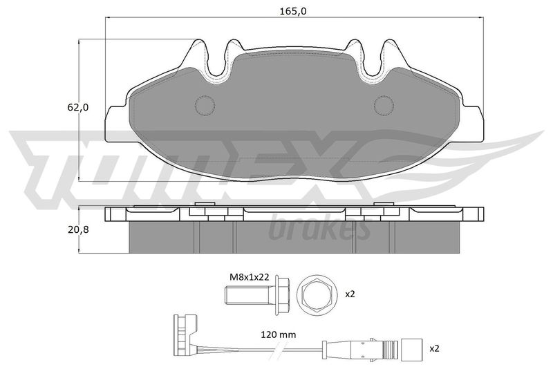 TOMEX Brakes TX 15-02 Brake Pad Set, disc brake
