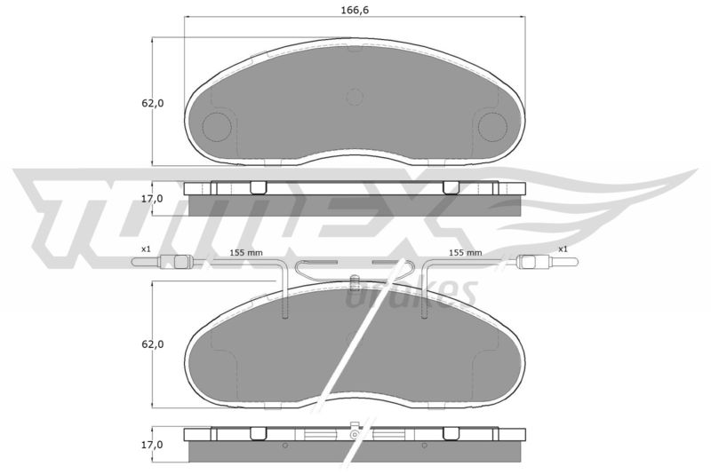 TOMEX Brakes TX 15-18 Brake Pad Set, disc brake