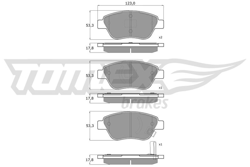 TOMEX Brakes TX 15-20 Brake Pad Set, disc brake