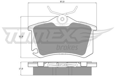 Brake Pad Set, disc brake TOMEX Brakes TX 15-22