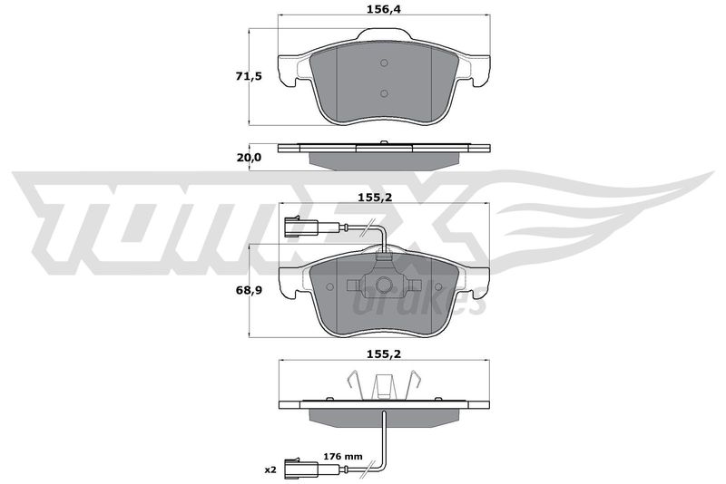 TOMEX Brakes TX 15-25 Brake Pad Set, disc brake