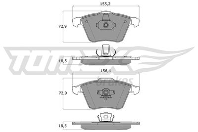 Brake Pad Set, disc brake TOMEX Brakes TX 15-26