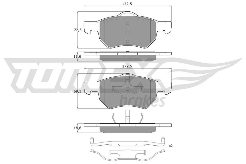 TOMEX Brakes TX 15-30 Brake Pad Set, disc brake