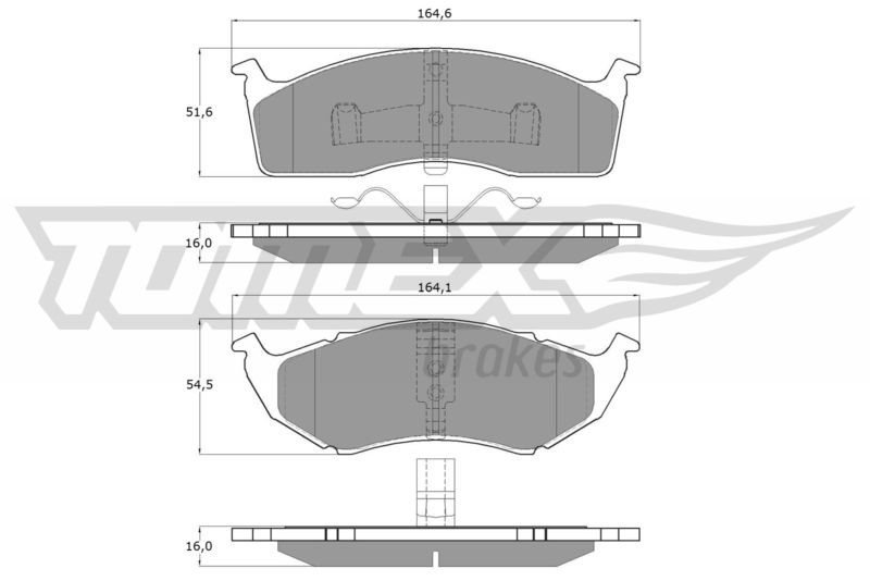 TOMEX Brakes TX 15-34 Brake Pad Set, disc brake