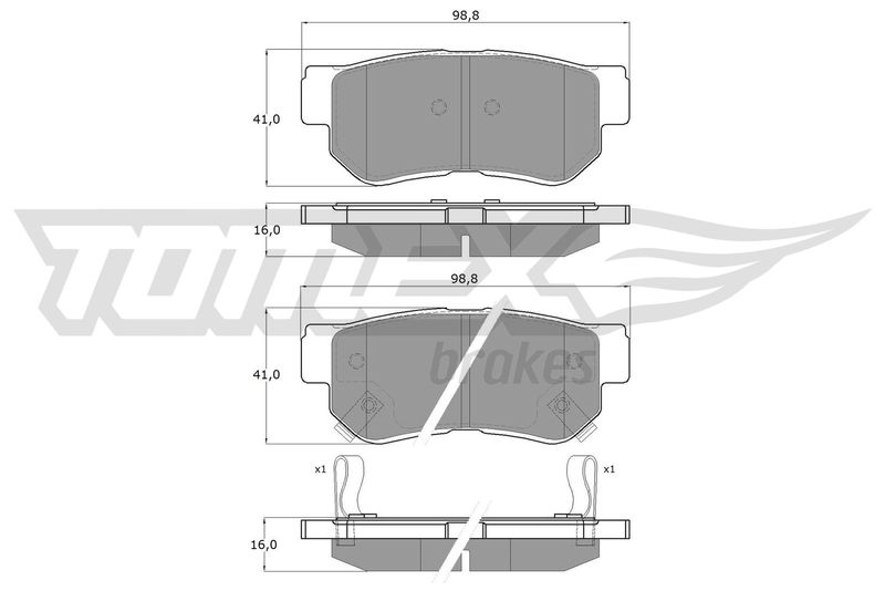 TOMEX Brakes TX 15-35 Brake Pad Set, disc brake