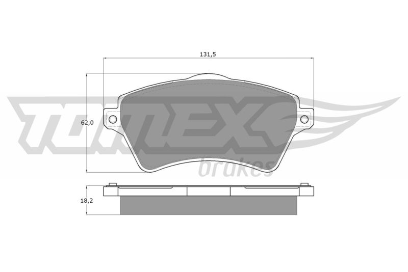 TOMEX Brakes TX 15-39 Brake Pad Set, disc brake