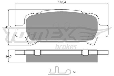 Brake Pad Set, disc brake TOMEX Brakes TX 15-46