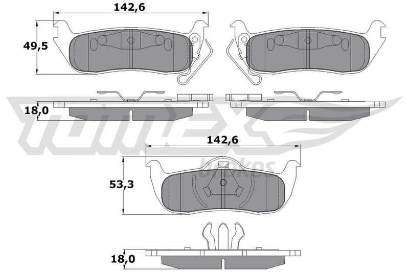 TOMEX Brakes TX 15-48 Brake Pad Set, disc brake