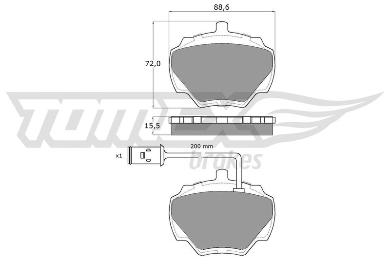 TOMEX Brakes TX 15-50 Brake Pad Set, disc brake