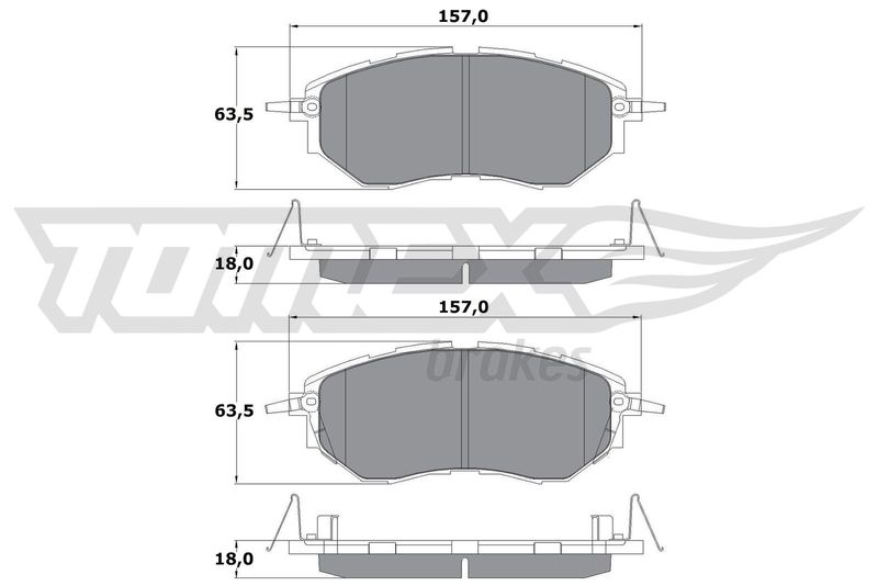 TOMEX Brakes TX 15-54 Brake Pad Set, disc brake