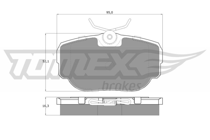 TOMEX Brakes TX 15-59 Brake Pad Set, disc brake