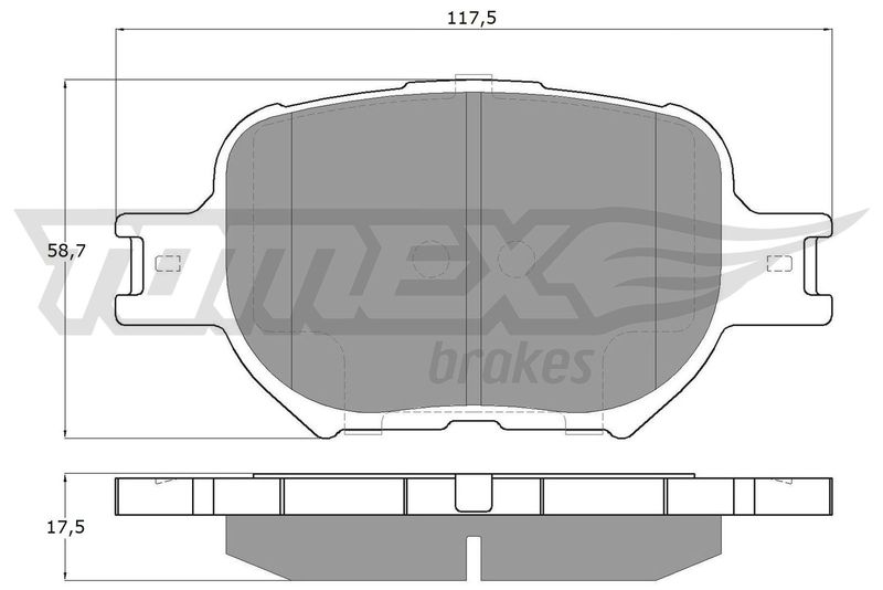 TOMEX Brakes TX 15-62 Brake Pad Set, disc brake
