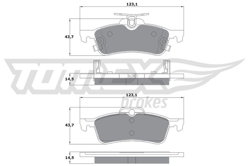 TOMEX Brakes TX 15-79 Brake Pad Set, disc brake