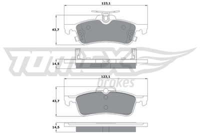 Brake Pad Set, disc brake TOMEX Brakes TX 15-79