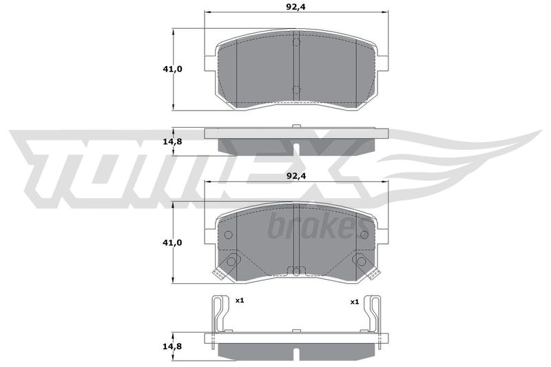 TOMEX Brakes TX 15-80 Brake Pad Set, disc brake