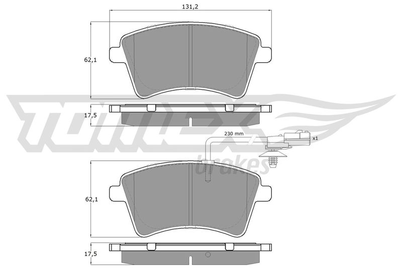 TOMEX Brakes TX 15-841 Brake Pad Set, disc brake