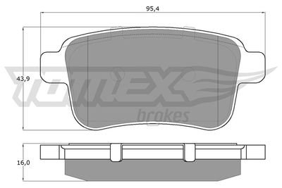 Brake Pad Set, disc brake TOMEX Brakes TX 15-85
